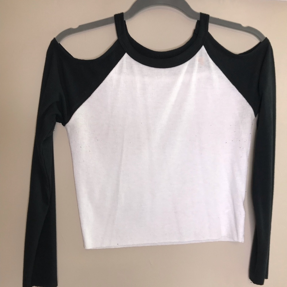 Me to We crop baseball tee